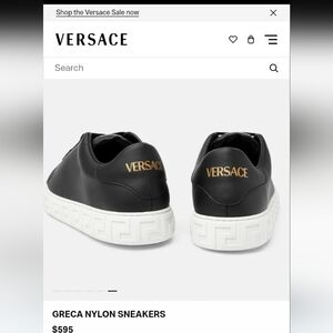 Versace Black and Gold Greca Sneakers